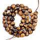 Chapelets de perles d'œil de tigre naturel(G-S359-165)-2