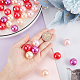 Elite 60Pcs 5 Colors Custom Resin Imitation Pearl Beads(RESI-PH0001-94)-3