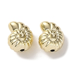 Plating Opaque Acrylic Beads, Conch Shape, Golden Plated, 15x12x9mm, Hole: 2mm(AC-CBAA26B-01A)