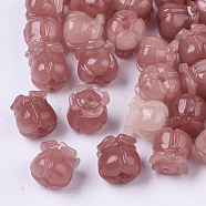 Synthetic Coral Beads, Dyed, Imitation Jade, Tulip, Indian Red, 8.5x8mm, Hole: 1.5mm(CORA-R017-28-A02)