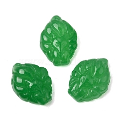 Dyed Natural White Jade Carved Nine Tailed Fox Links Connector Charms, Green, 19~20x13.5~15x6~9.5mm, Hole: 1~1.2mm(G-D105-01A)