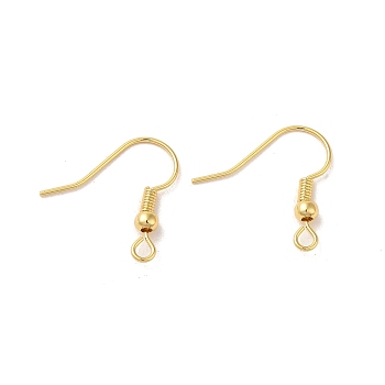 Brass Hoop Earring Findings, Real 18K Gold Plated, 18.5x3mm, Hole: 2mm, Pin: 0.7mm