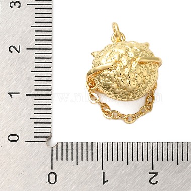 Brass Micro Pave Cubic Zirconia Pendants(KK-A228-01G)-3