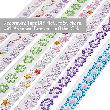 Decorative Self Adhesive Tape DIY Picture Stickers(DIY-Q002-M-B)-3