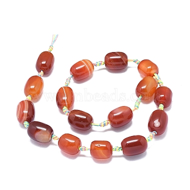Natural Banded Agate/Striped Agate Beads Strands(G-L544-063B-02)-3