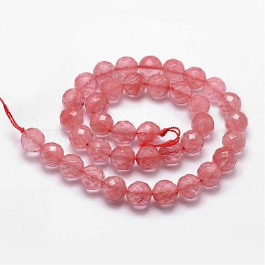 Cherry Quartz Glass Beads Strands(G-D840-43-8mm)-2