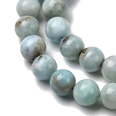 Natural Larimar Beads Strands(G-B156-A01-6mm)-4