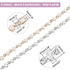4 Yard 2 Style Rhinestones Cup Chains with ABS Plastic Pearl Beaded(LCHA-NB0001-01)-2