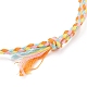 5шт. 5 набор цветных браслетов на хлопковом шнуре макраме(AJEW-FZ00002)-3