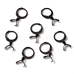 304 Stainless Steel Leverback Earring Finding, with Ice Pick Pinch Bails, Electrophoresis Black, 22mm, Pin: 0.65x0.8mm and 0.6mm(X-STAS-WH0022-87EB)