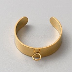304 Stainless Steel Loop Ring Base, Golden, Hole: 2.5mm, Inner Diameter: 20mm(FIND-WH0161-31C-G)