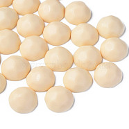 Opaque Acrylic Cabochons, Faceted, Half Round, PeachPuff, 23x22x11mm, about 140pcs/500g(MACR-S373-138-A14)