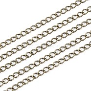 Brass Twisted Chains, Curb Chains, Soldered, Antique Bronze, 2.7x2x0.4mm(X-CHC-K006-03AB)