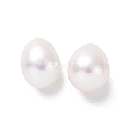 Natural Cultured Freshwater Pearl Beads, No Hole, Antique White, 6~9.5x7~7.5x6.5~7mm(PEAR-P003-50)