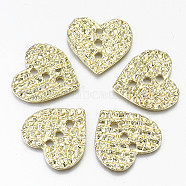 Rack Plating Alloy Pendants,  Cadmium Free & Nickel Free & Lead Free, Textured Heart, Light Gold, 28.5x29.5x2mm, Hole: 3mm(PALLOY-T077-58-NR)