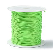 Nylon Chinese Knot Cord, Nylon Jewelry Cord for Jewelry Making, Lawn Green, 0.4mm, about 28~30m/roll(NWIR-C003-02L)