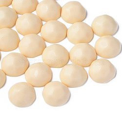 Opaque Acrylic Cabochons, Faceted, Half Round, PeachPuff, 23x22x11mm, about 140pcs/500g(MACR-S373-138-A14)