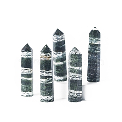 Tower Natural Zebra Jasper Home Display Decoration, Healing Stone Wands, for Reiki Chakra Meditation Therapy Decors, Hexagonal Prism, 50~60mm(PW-WG20981-04)