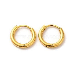 304 Stainless Steel Huggie Hoop Earrings, Golden, 11x2mm(EJEW-XCP0001-10G)