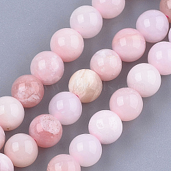 Natural Pink Opal Beads Strands, Round, 6~7mm, Hole: 0.8mm, about 30~33pcs/strand, 7.4 inch(G-S333-6mm-017)