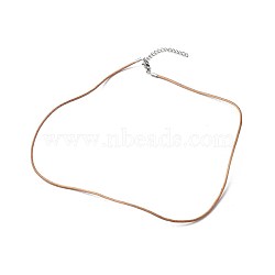 Cowhide Leather Choker Necklaces, with 304 Stainless Steel Lobster Claw Clasps, Peru, 17.91 inch(455mm) (NJEW-JN03597-02)