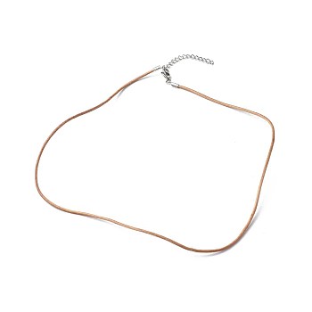 Cowhide Leather Choker Necklaces, with 304 Stainless Steel Lobster Claw Clasps, Peru, 17.91 inch(455mm) 