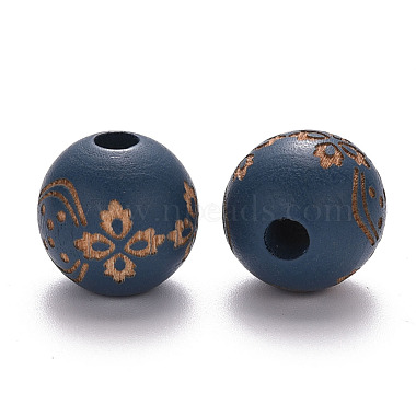 Perles de bois naturel peintes(X-WOOD-N006-03B-07)-2