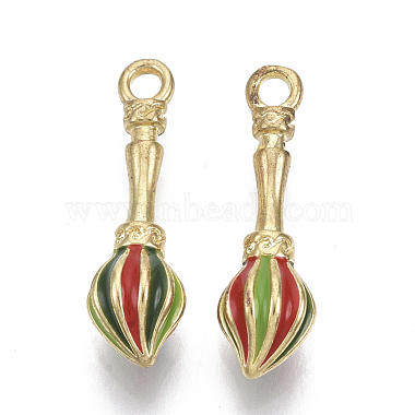 Real 18K Gold Plated Colorful Study Supplies Brass+Enamel Pendants