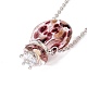 Glass Perfume Vial with Crown Pendant Necklace(NJEW-H218-01E)-5