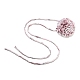 Flower Pattern Fabric Rose Tie Choker Necklaces for Women(NJEW-Z022-01E)-2