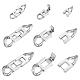 3Pcs 3 Styles 304 Stainless Steel Fold Over Clasps(STAS-UN0053-38)-1