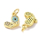 Real 18K Gold Plated Brass Micro Pave Cubic Zirconia Pendants(KK-L209-044G-01)-2