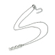 DNA Double Helix Alloy Pendant Necklaces & Danhle Earrings Jewelry Sets(SJEW-JS01279)-4