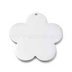 Tarnish Resistant 304 Stainless Steel Pendants, Mirror Polished Finish, Stamping Blank Tag, Laser Cut, Flower, Stainless Steel Color, 29x30x0.8mm, Hole: 1.2mm(STAS-L238-097A-P)