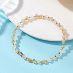 Natural Citrine Beaded Stretch Bracelets for Women, with Glass Seed Beads, Round, Beads: 5mm, Inner Diameter: 2.24 inch(5.7cm)(BJEW-JB13541-02)
