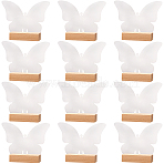Transparent Acrylic Place Card & Wood Card Holder Set, for Wedding, Party, Restaurant, Butterfly, Clear, 76x25x80mm(ODIS-WH0038-60)