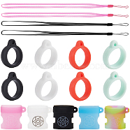 DIY Anti-lost Necklace Lanyard Making Kit, Including Star of David Silicone Anti-Lost Hanging Signs & Pendant, Rubber Lanyard Straps, for Electronic stylus & Lighter Holder, Mixed Color, 25Pcs/bag(DIY-GF0007-79)