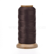 Polyester Threads, for Jewelry Making, Coconut Brown, 0.2mm, about 1093.61 yards(1000m)/roll(NWIR-G018-B-16)