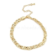 Rack Plating Brass Bracelets for Women, Long-Lasting Plated, Lead Free & Cadmium Free, Real 18K Gold Plated, 7-1/2 inch(18.9cm).(BJEW-K244-06C-G)