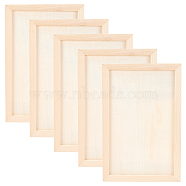 Wood Painting Canvas Panels, Blank Drawing Boards, for Oil & Acrylic Painting, Rectangle, BurlyWood, 30x20x0.8cm, Inner Diameter: 26.4x16.4cm(WOOD-WH0109-07)
