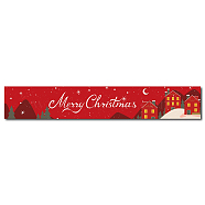Cotton and Linen Table Runner for Dining Table, Rectangle, Red, Christmas Tree Pattern, 300x1800mm(DJEW-WH0014-003)