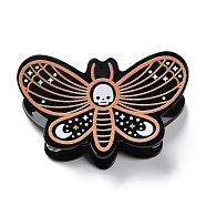 Hallowmeen Theme PVC Claw Hair Clips, with Iron Findings, Hair Accessories for Women Girls Thick Hair, Butterfly, 49x81x42mm(PHAR-C001-02A)