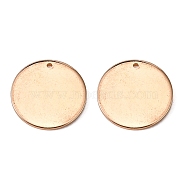Brass Pendants, Stamping Blank Tag, Flat Round, Light Gold, 17x1mm, Hole: 1mm(KK-WH0041-04-KCG)