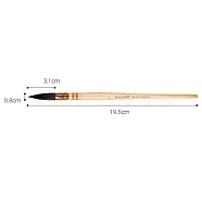 Painting Brush Set, Squirrel Mane with Wooden Handle and Copper Wire, for Watercolor Painting Artist Professional Painting, Blanched Almond, 19.6x0.95cm(DRAW-PW0001-036B-C)