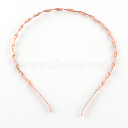 Iron Hair Accessories Findings, Hair Band Findings, Red Bronze Color, 120mm(MAK-R001-32)