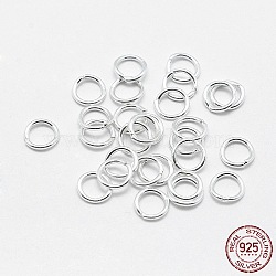 925 Sterling Silver Round Rings, Soldered Jump Rings, Closed Jump Rings, Silver, 21 Gauge, 5x0.7mm, Inner Diameter: 3.5mm(STER-L063-03B-S)