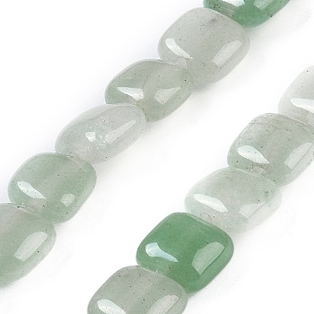 Natural Green Aventurine Beads Strands, Square, 8.5x8.5x5mm, Hole: 1.6mm, about 50pcs/strand, 16.34''(41.5cm)