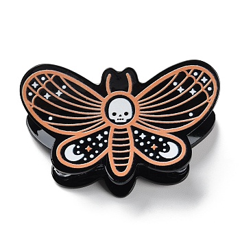 Hallowmeen Theme PVC Claw Hair Clips, with Iron Findings, Hair Accessories for Women Girls Thick Hair, Butterfly, 49x81x42mm