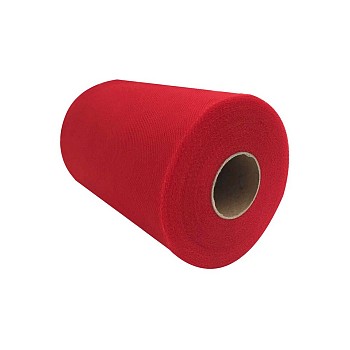 Deco Mesh Ribbons, Tulle Fabric, Tulle Roll Spool Fabric For Skirt Making, Dark Red, 6 inch(15cm), about 100yards/roll(91.44m/roll)
