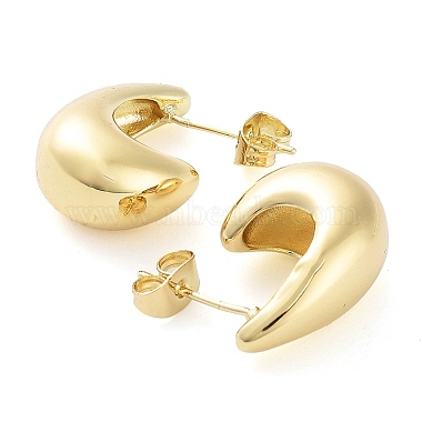 Brass Teardrop Stud Earrings(EJEW-D086-04G)-2